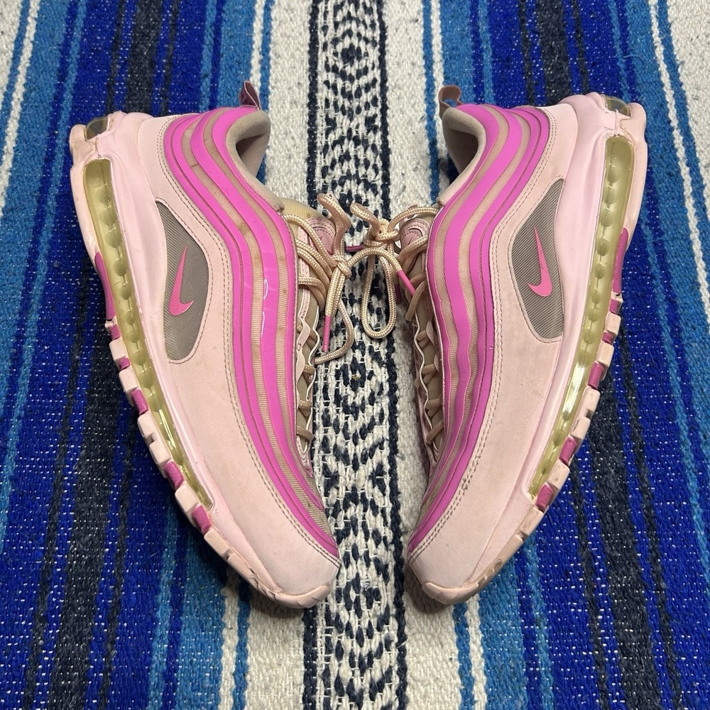 Nike Air Max 97 Pink Foam Men's Lace-Up Low Top Mesh Sneakers FJ2588-600 size 12